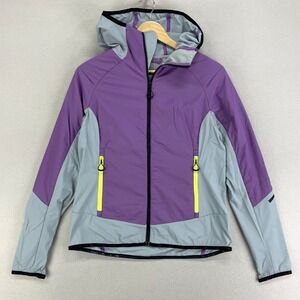 4F PRO Primaloft Ski Touring Jacket Womens S Purple Hooded Insulated‎ Full Zip